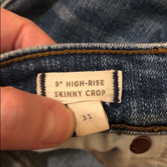 Madewell 9” high rise skinny crop deconstructed 31 - Picture 7 of 8